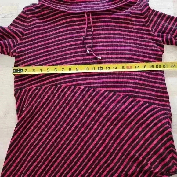 Zenergy by Chicos waffle knit cowl neck size 2 - Picture 6 of 8